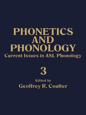 cover image of Phonetics and Phonology, Volume 3